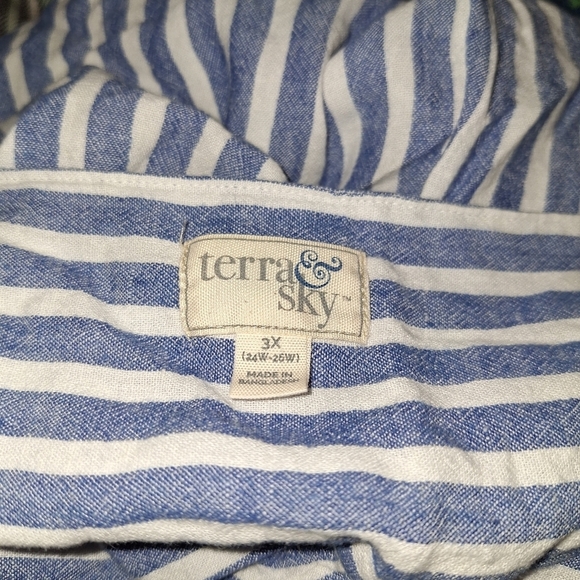 Terra&sky striped flowy blouse size 3X - Picture 5 of 5